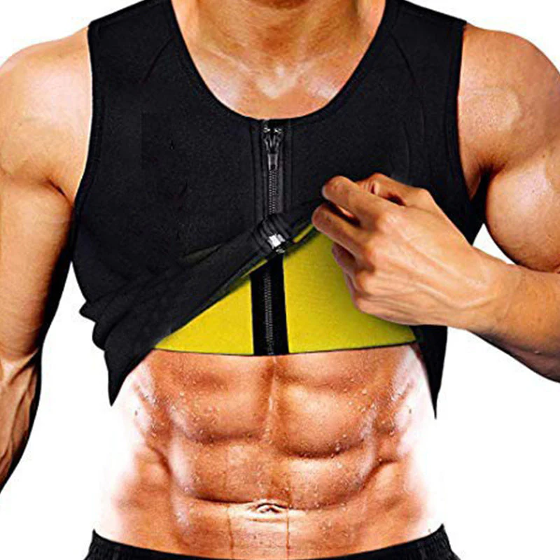 Men's Workout Zipper Body Shaper Tank Top - Image 12