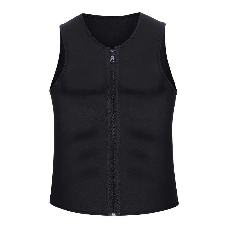 Men's Workout Zipper Body Shaper Tank Top - Image 15