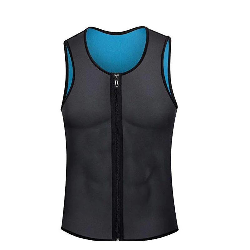 Men's Workout Zipper Body Shaper Tank Top - Image 17