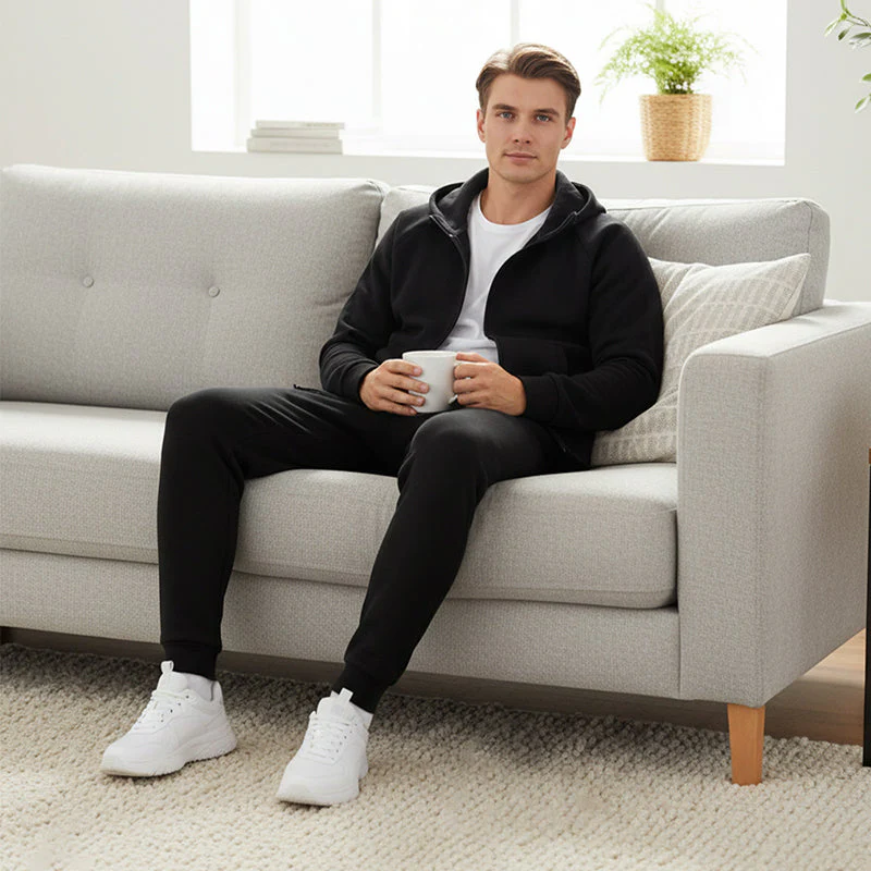 Men's Hooded Zip-Up Tracksuit Set - Image 7