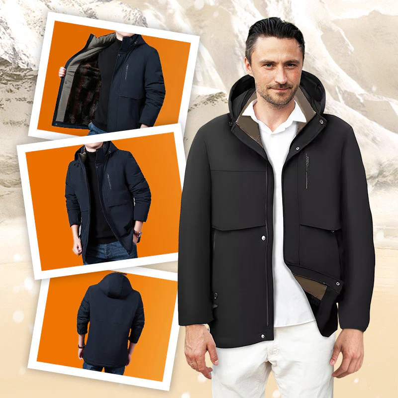 Men’s Thermal Hooded Parka Coat - Image 2