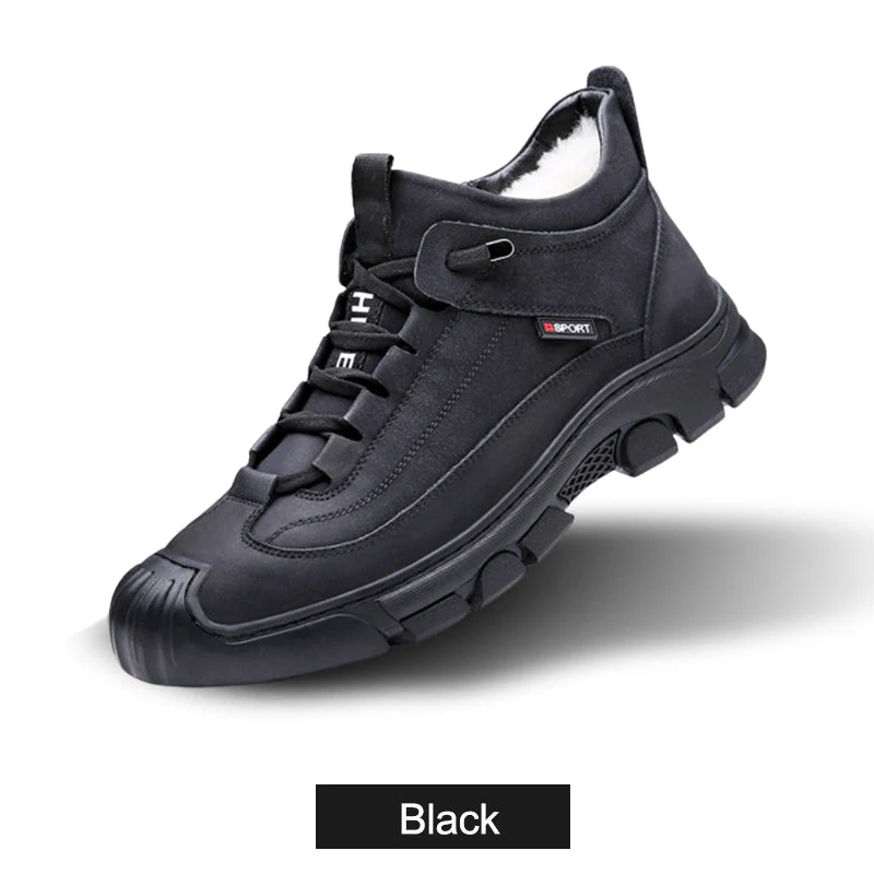 🔥Winter Gift🔥 Men's Faux Wool Lining Leather Sneaker - Image 10
