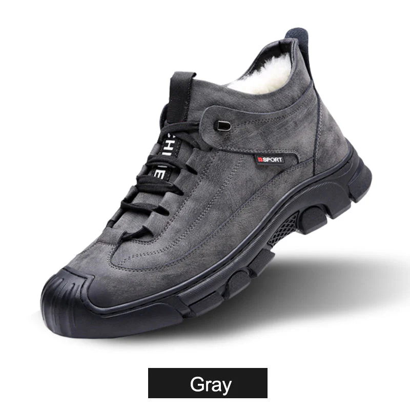 🔥Winter Gift🔥 Men's Faux Wool Lining Leather Sneaker - Image 12