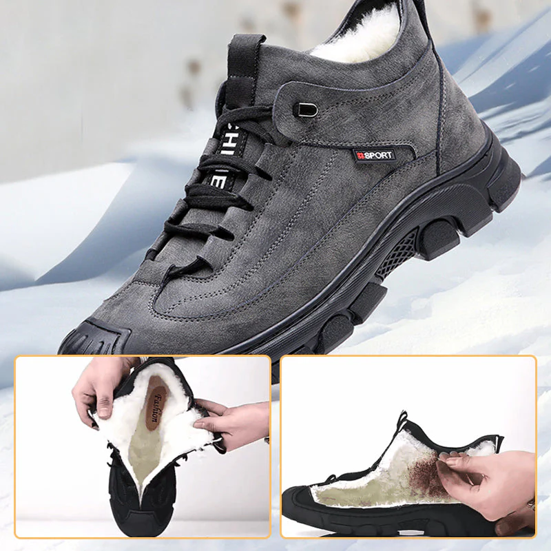 🔥Winter Gift🔥 Men's Faux Wool Lining Leather Sneaker - Image 3