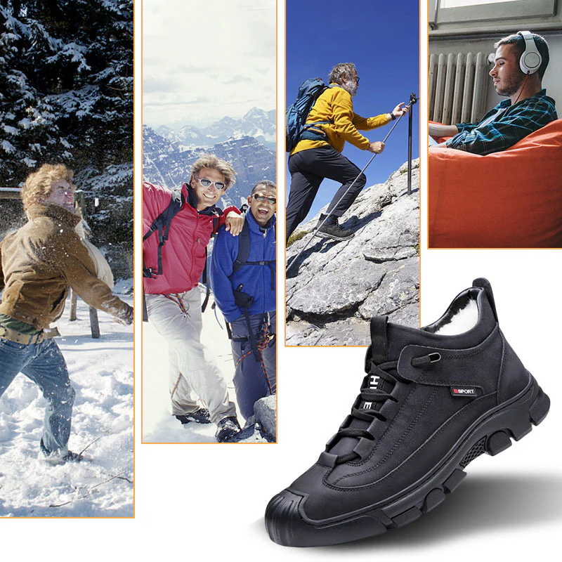 🔥Winter Gift🔥 Men's Faux Wool Lining Leather Sneaker - Image 8