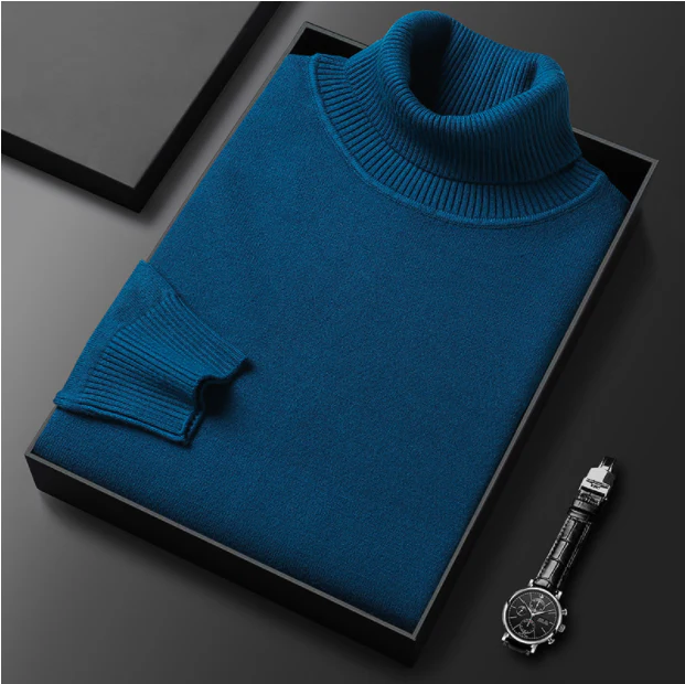 Men's Solid Color Premium Cashmere Sweater - Image 4