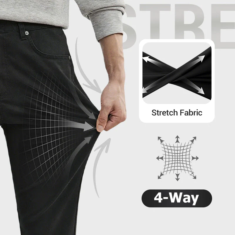 👖Men’s Casual Slim-Fit Solid Color Pants+Belt - Image 26