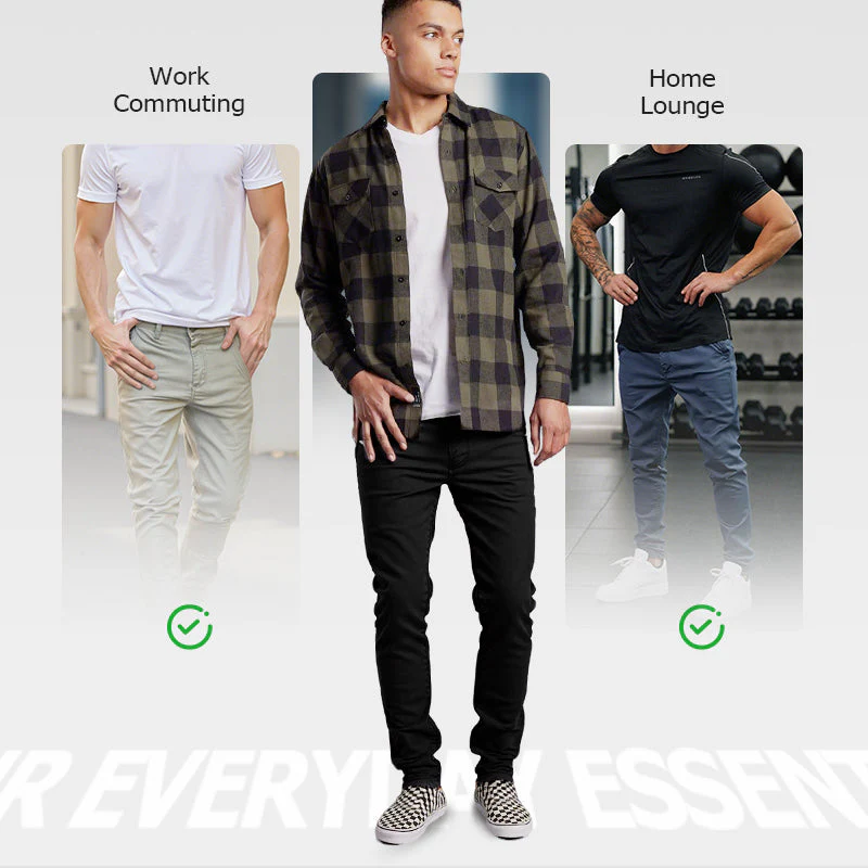 👖Men’s Casual Slim-Fit Solid Color Pants+Belt - Image 27