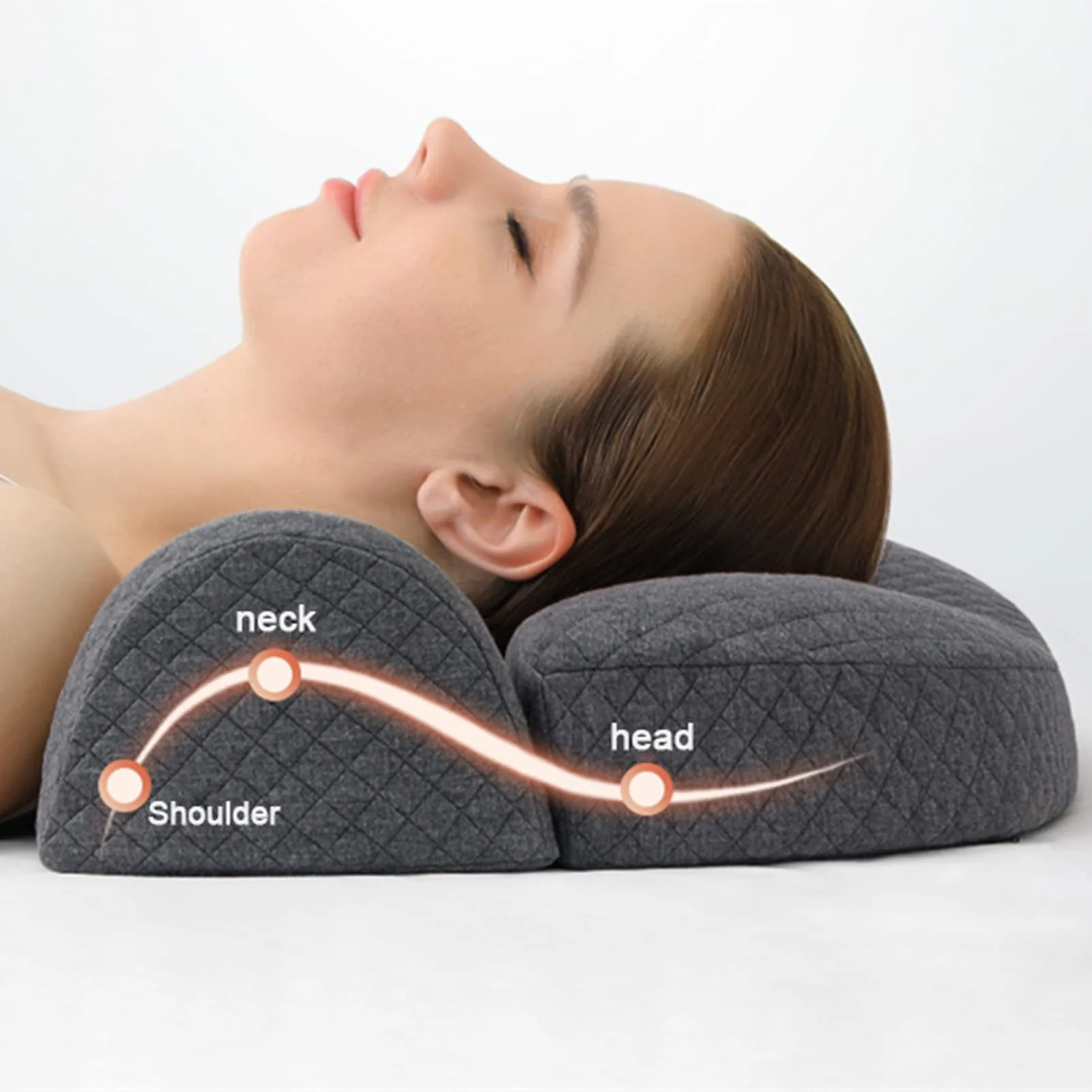 Memory foam neck support sleeping pillow - Image 8