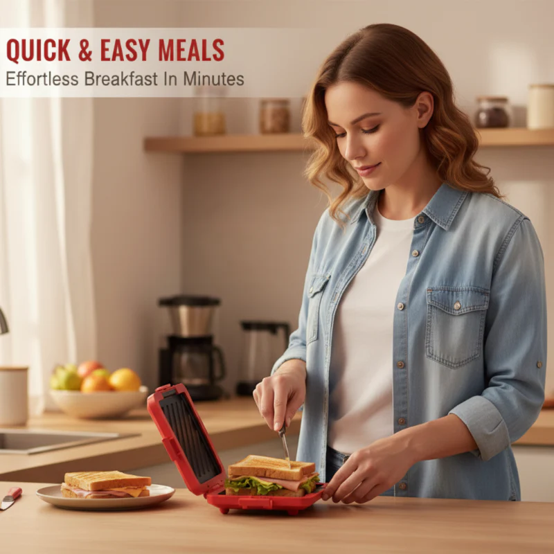 Microwave Toaster & Sandwich Maker For Fast Cooking - Image 2