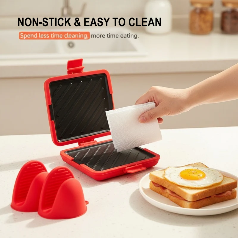 Microwave Toaster & Sandwich Maker For Fast Cooking - Image 3