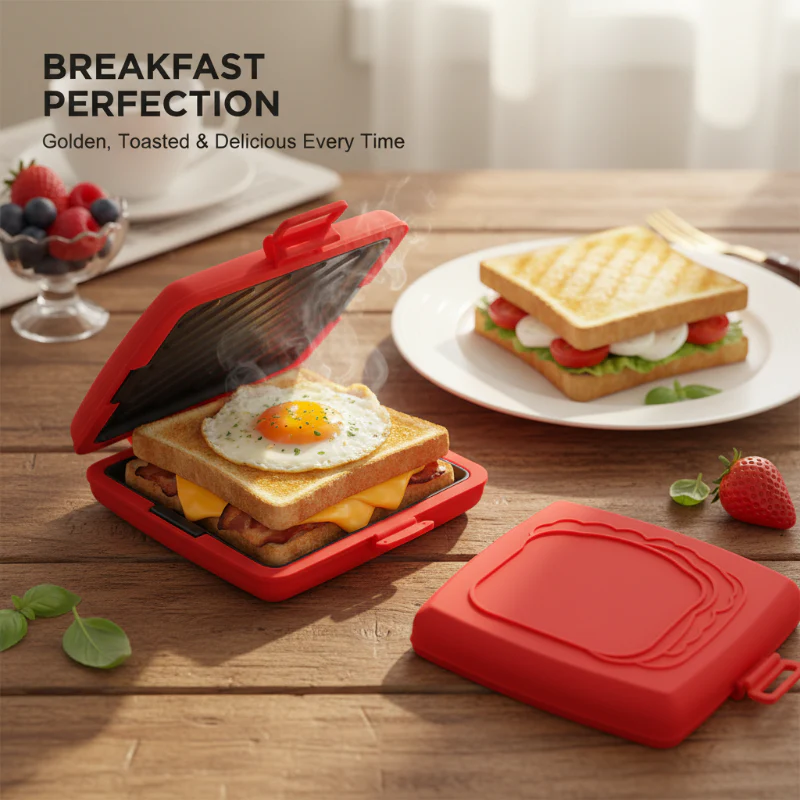 Microwave Toaster & Sandwich Maker For Fast Cooking - Image 6