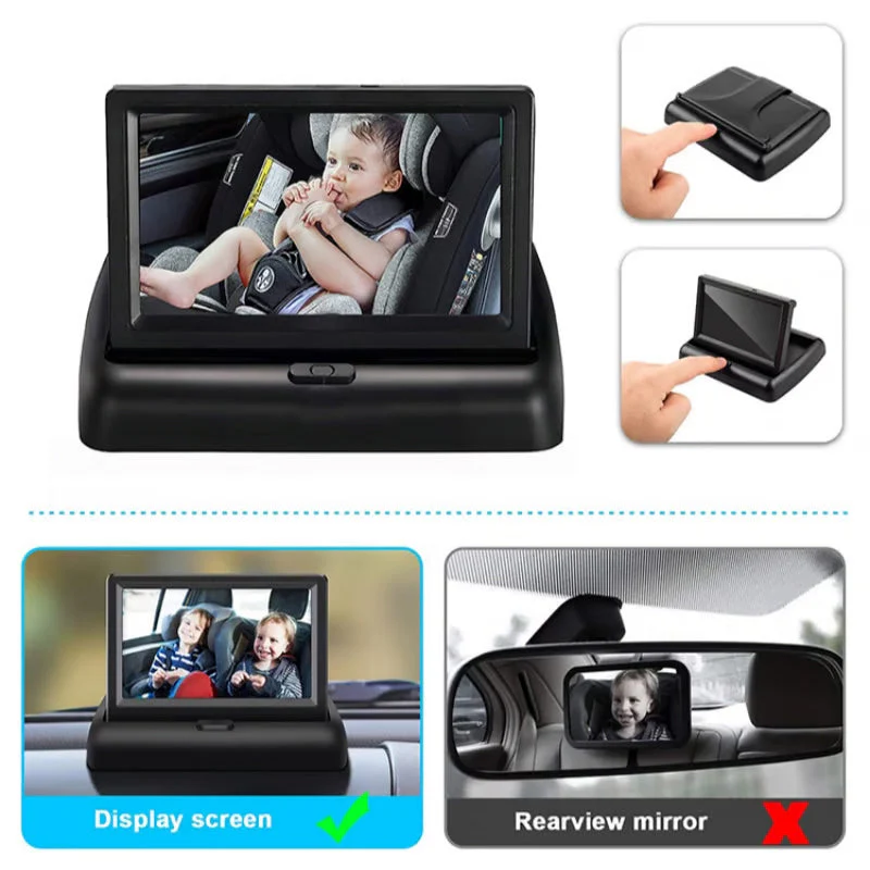 Mini Folding Car Baby Mirror Monitor - Image 7