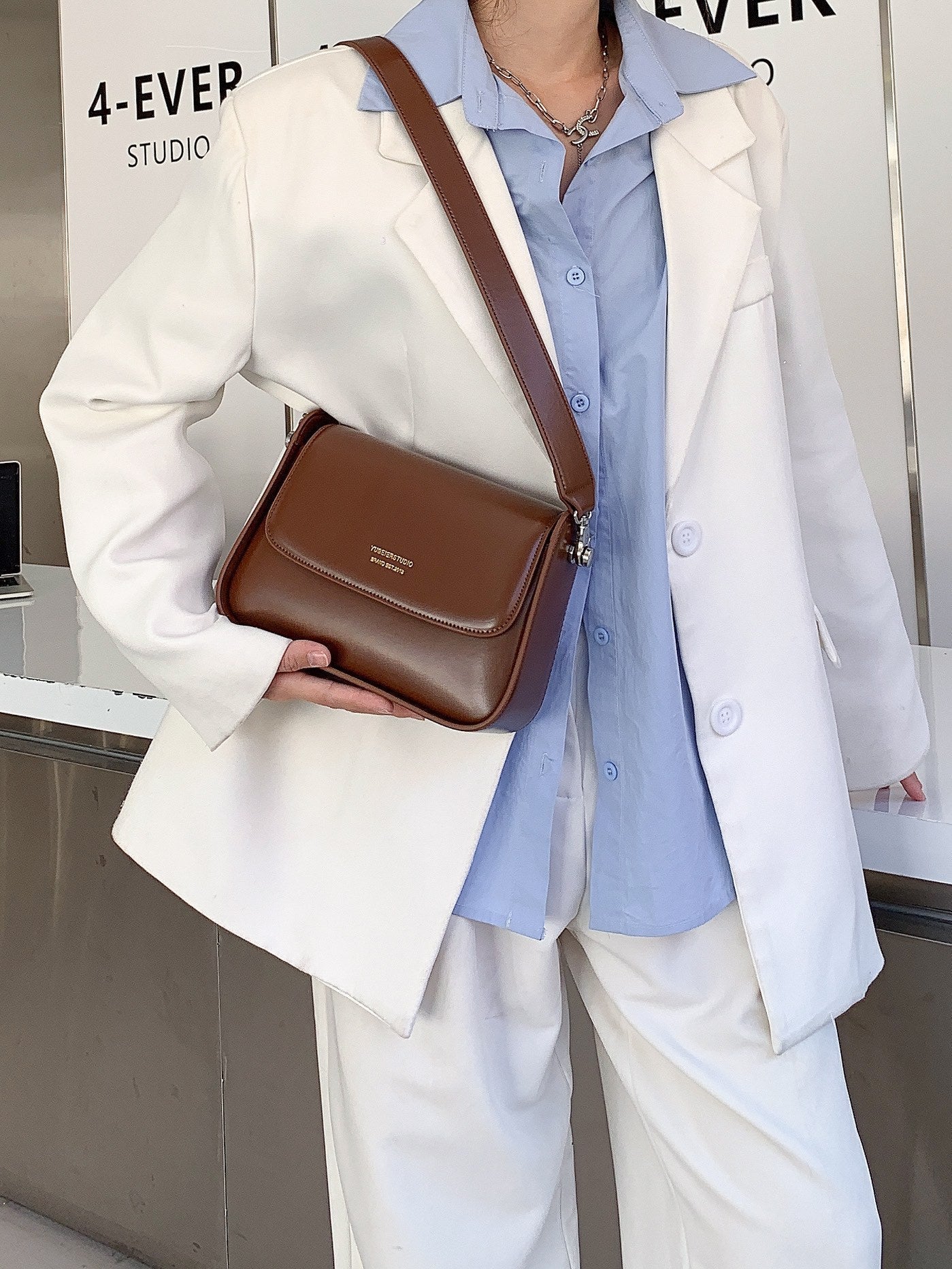 Handmade- High Quality Cowhide Small Leather Bag - Image 6