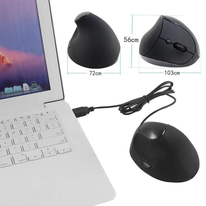 Ergonomic Vertical Mouse with 3 DPI Modes, 6 Buttons - Image 3