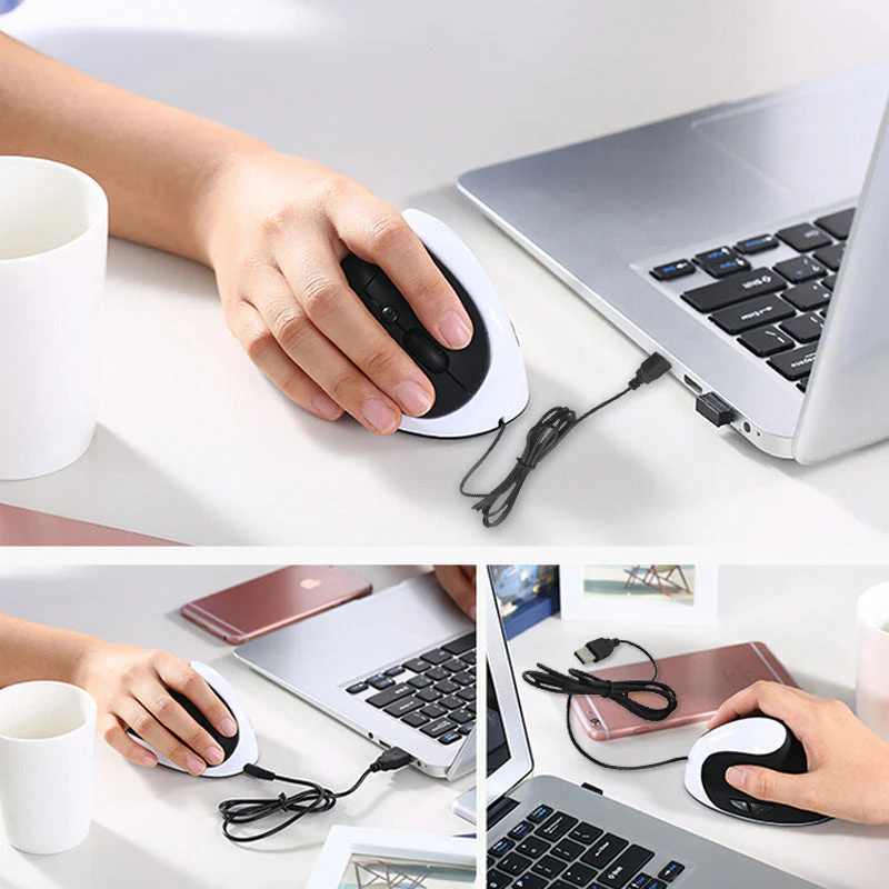 Ergonomic Vertical Mouse with 3 DPI Modes, 6 Buttons - Image 4