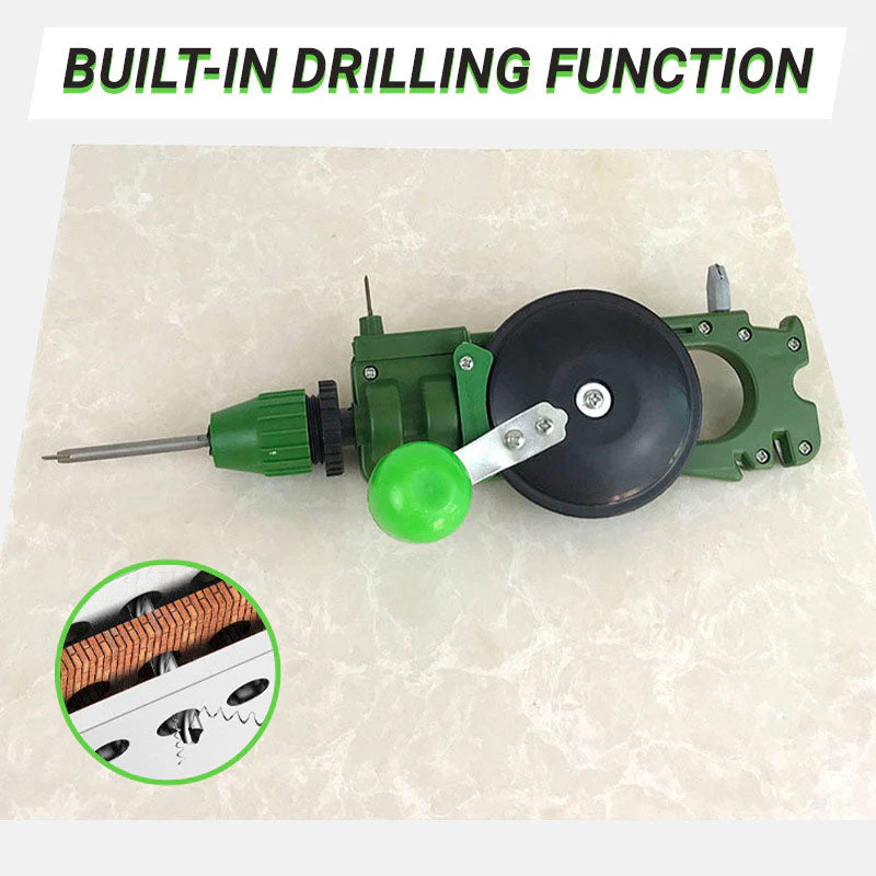 Multi-functional Glass Cutter with Drilling & Knife Sharpener - Image 3
