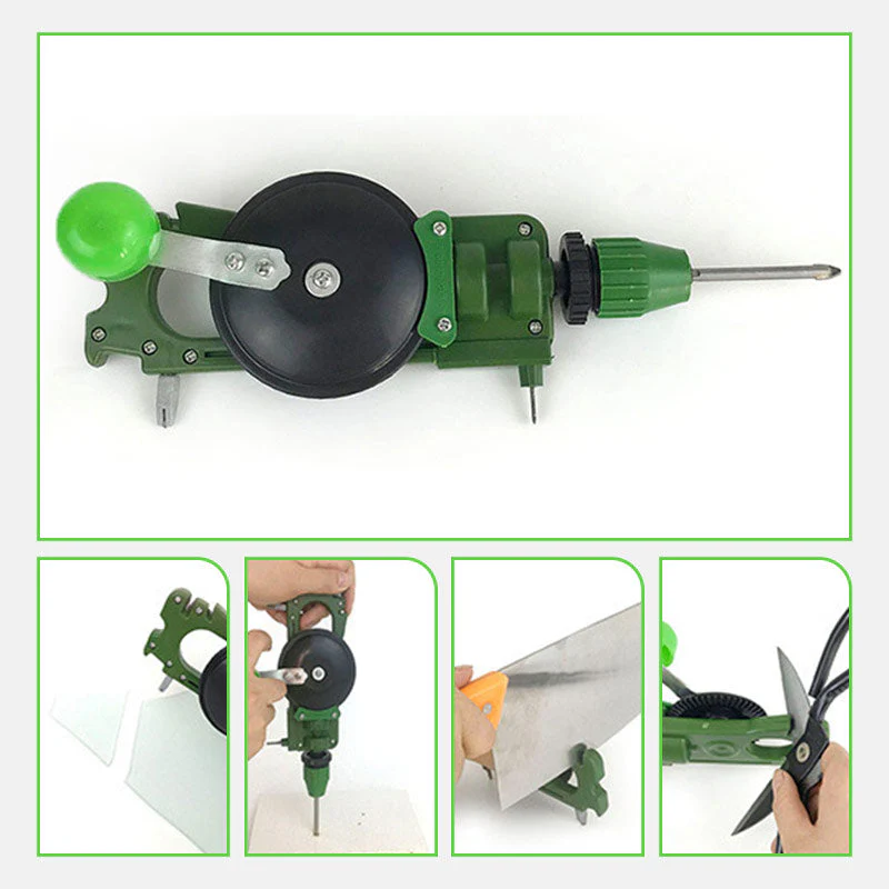 Multi-functional Glass Cutter with Drilling & Knife Sharpener - Image 6