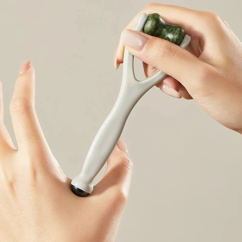 Natural Stone Massage Set: Scraping Board, Finger Clip & Egg-Shaped Massager - Image 9