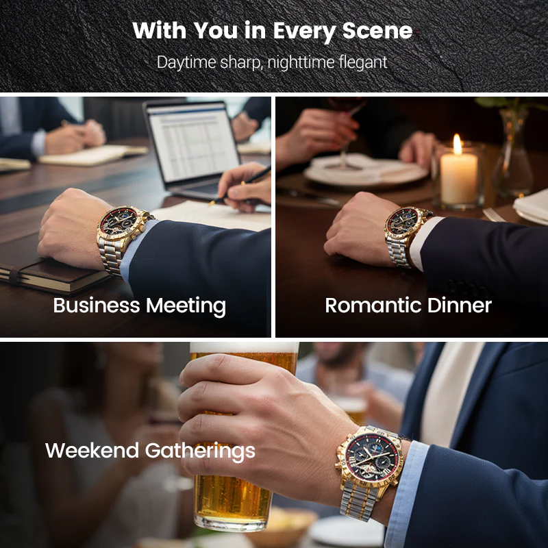 ⌚💧Swiss Brand New Waterproof Automatic Mechanical Watches - Image 5