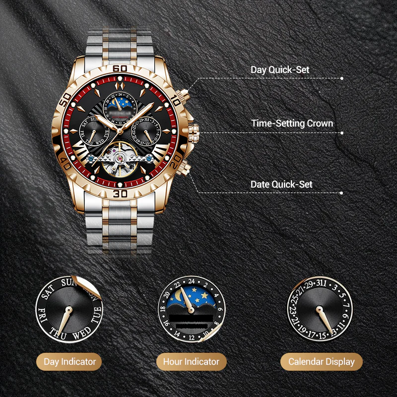 ⌚💧Swiss Brand New Waterproof Automatic Mechanical Watches - Image 6