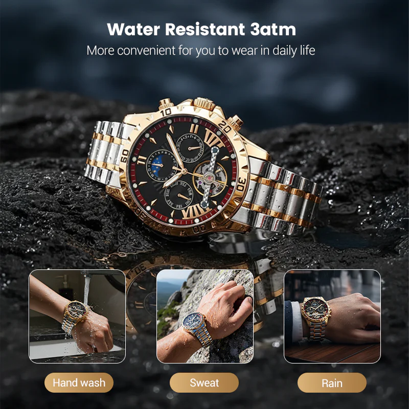 ⌚💧Swiss Brand New Waterproof Automatic Mechanical Watches - Image 7