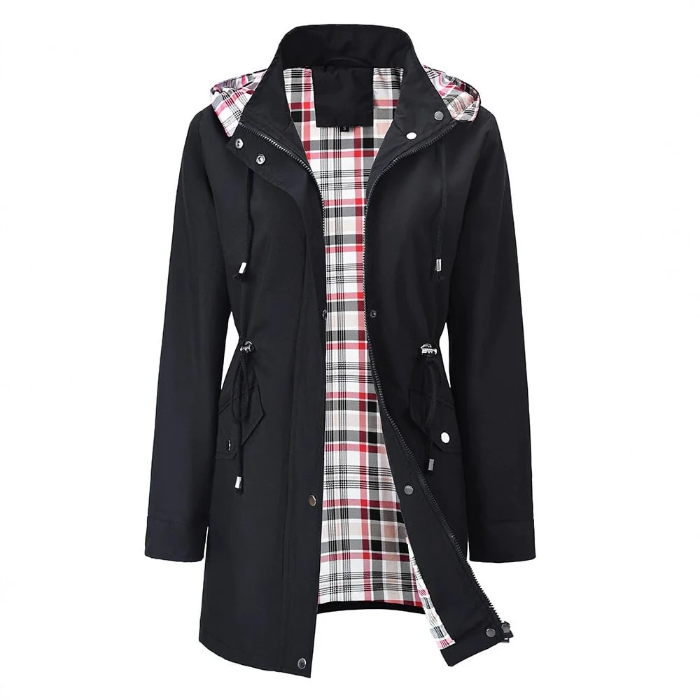 🔥Hot Sale 58% off🔥Solid Color Casual Jackets, Waterproof Windbreaker Coats, Hooded Windbreaker - Image 4