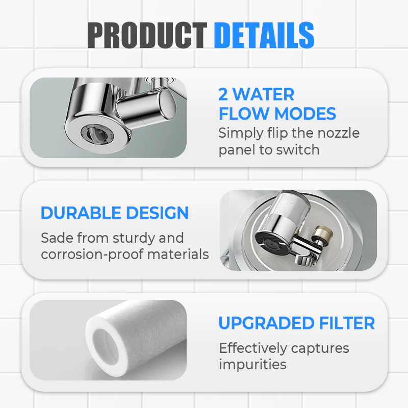 🔥 NEW! 720° Swivel Faucet Filter Nozzle Set: Clean water and perfect spray in one! 💦✨ - Image 4