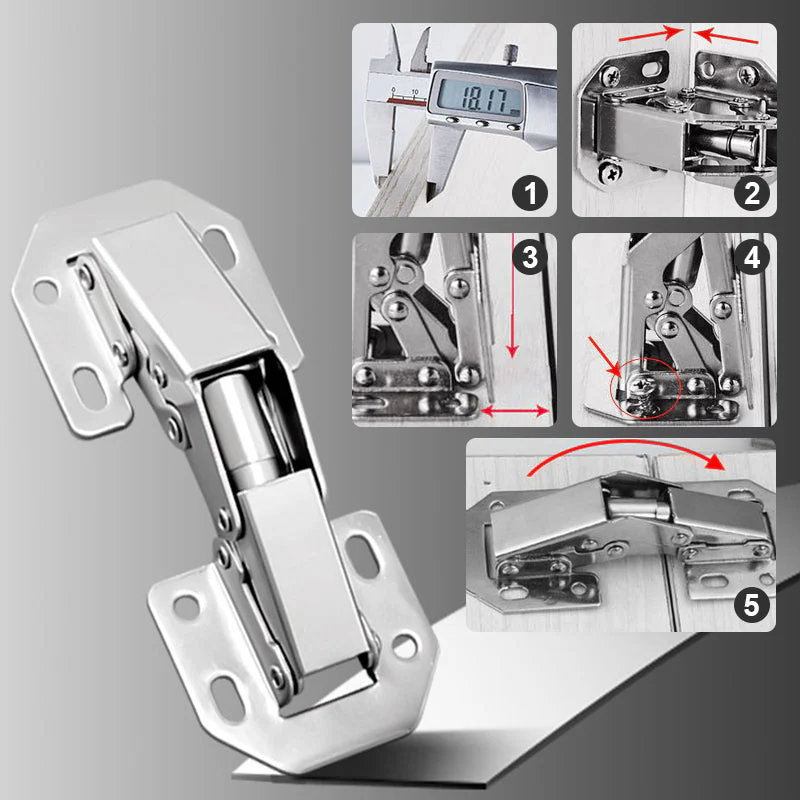 🔥Easy Installation Of Bridge-shaped Door Hinges  -Cabinet Hinges - Image 7