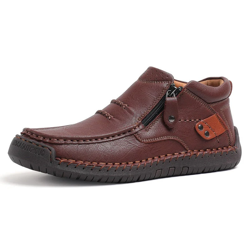 ⏰Limited Time Sale 50% OFF-Men’s Handmade Premium Leather Slip-On Driving Boots – Wide Toe, Arch Support, Waterproof, Pressure Relief, Non-Slip Sole for Casual, Travel & Outdoor - Image 8