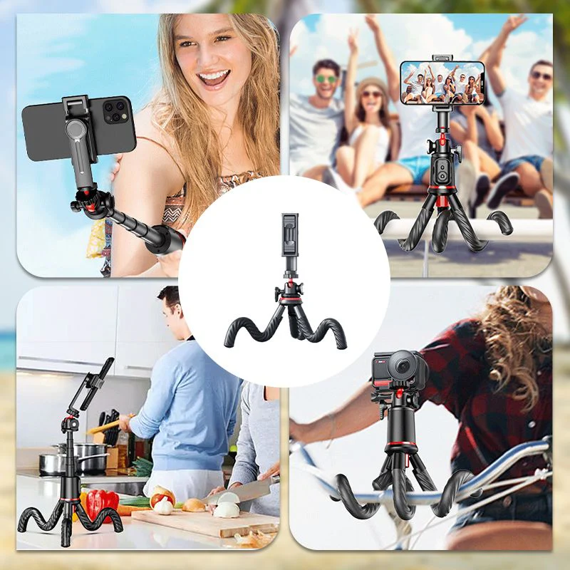 Flexible Octopus Telescopic Pole Tripod with Phone Clip - Image 8