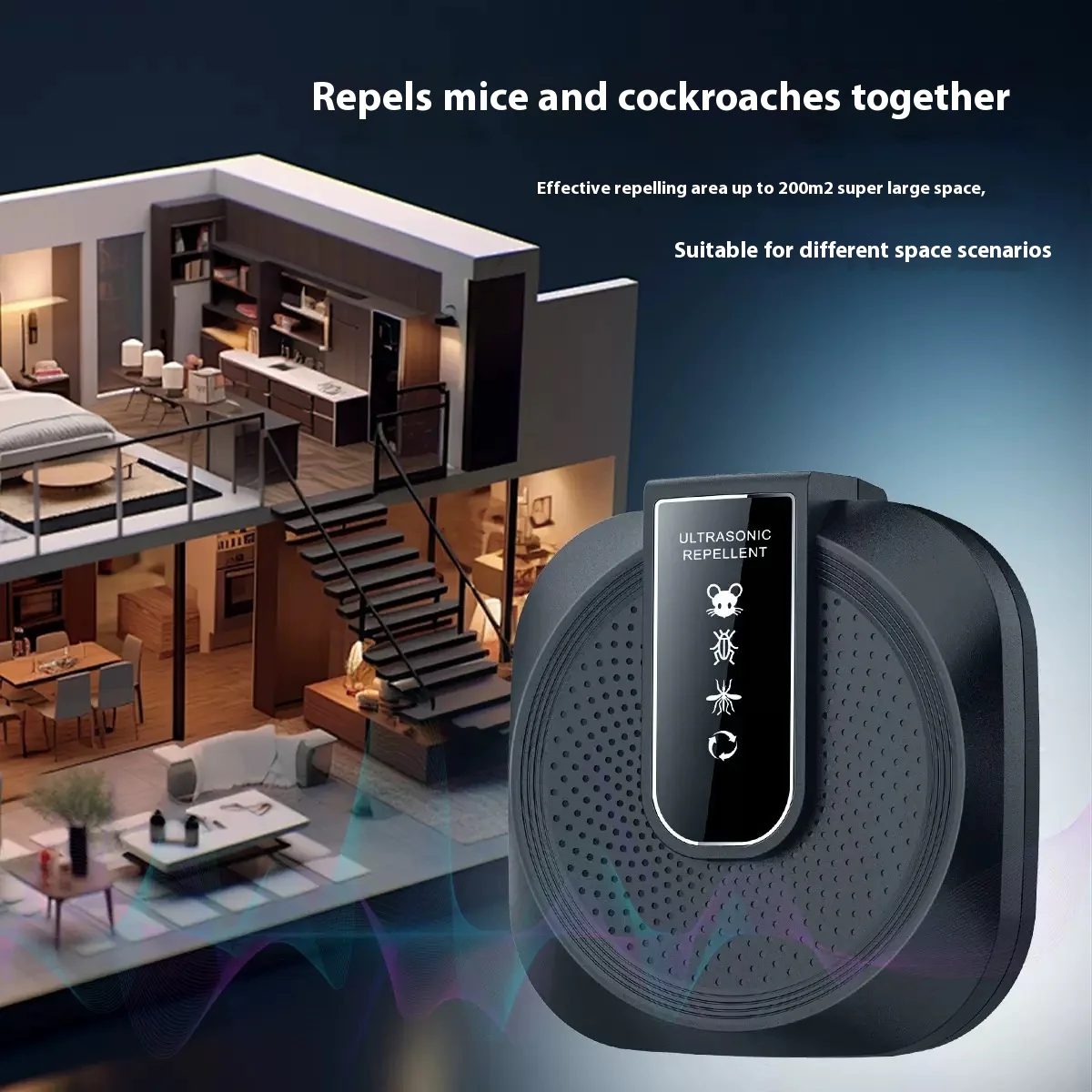 🔥2026 New Arrivals: 49% Off for a Limited Time!🔥Ultrasonic anti-boating and rat repeller is powerful - 360° smart technology - Image 2