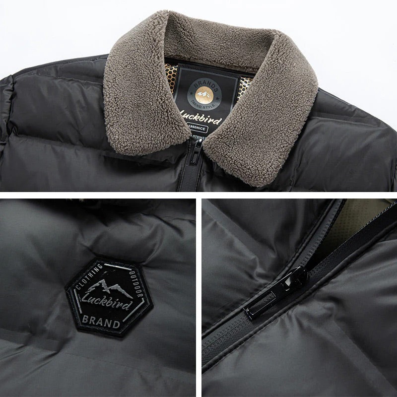 Men's Warm Waterproof Lapel Cotton Padded Jacket - Image 2