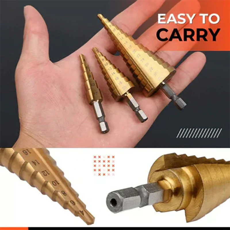 6 PCS Pagoda-Shaped Drill Bits Set with Storage Case - Image 2