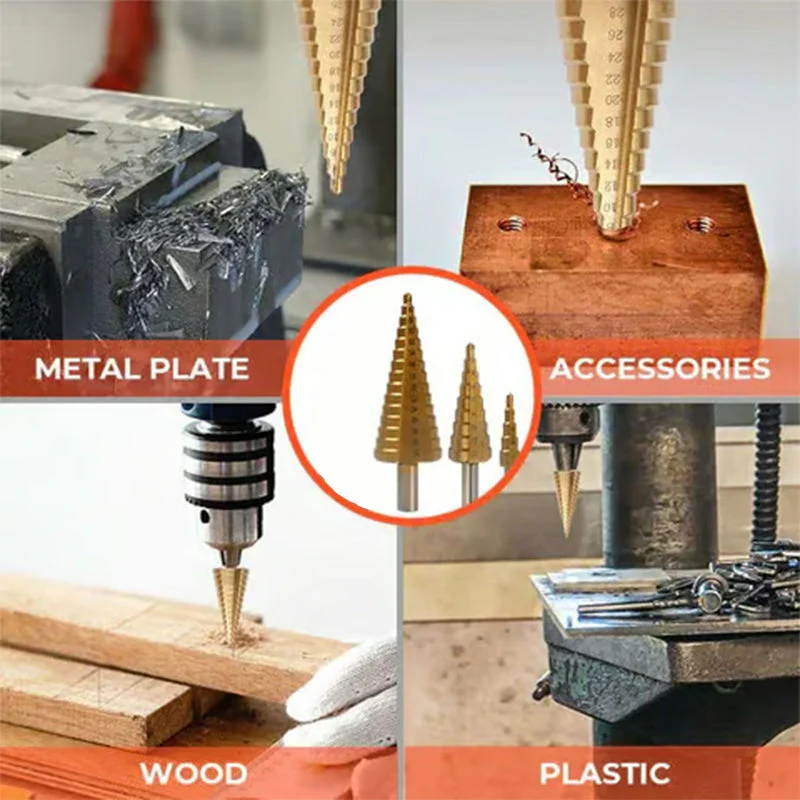 6 PCS Pagoda-Shaped Drill Bits Set with Storage Case - Image 6