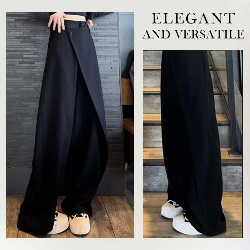 Women's Fashion Irregular Patchwork Wide Leg Trousers - Image 4
