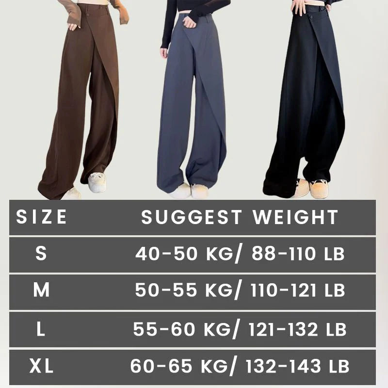 Women's Fashion Irregular Patchwork Wide Leg Trousers - Image 6