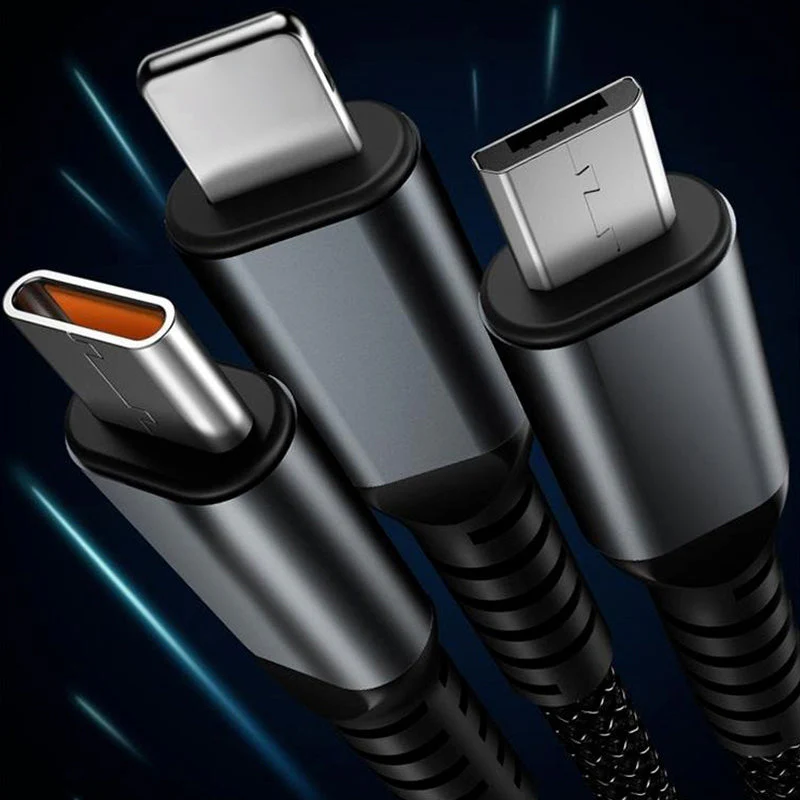 Transparent Luminous 3-in-1 Super Fast Charging Cable - Image 4