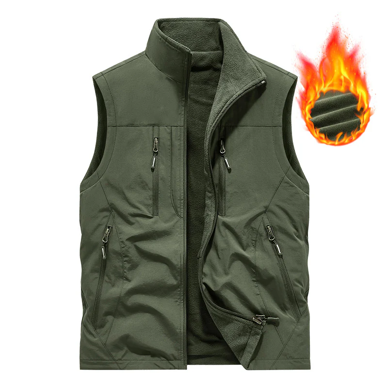 ⏰Limited Time Sale 50% OFF🔥🧥Men's Oversized Sleeveless Vest Jacket With Pockets - Image 19