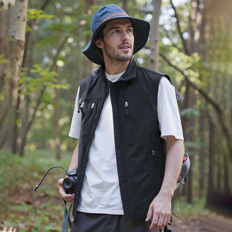 ⏰Limited Time Sale 50% OFF🔥🧥Men's Oversized Sleeveless Vest Jacket With Pockets - Image 4