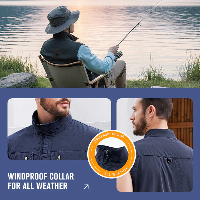⏰Limited Time Sale 50% OFF🔥🧥Men's Oversized Sleeveless Vest Jacket With Pockets - Image 8