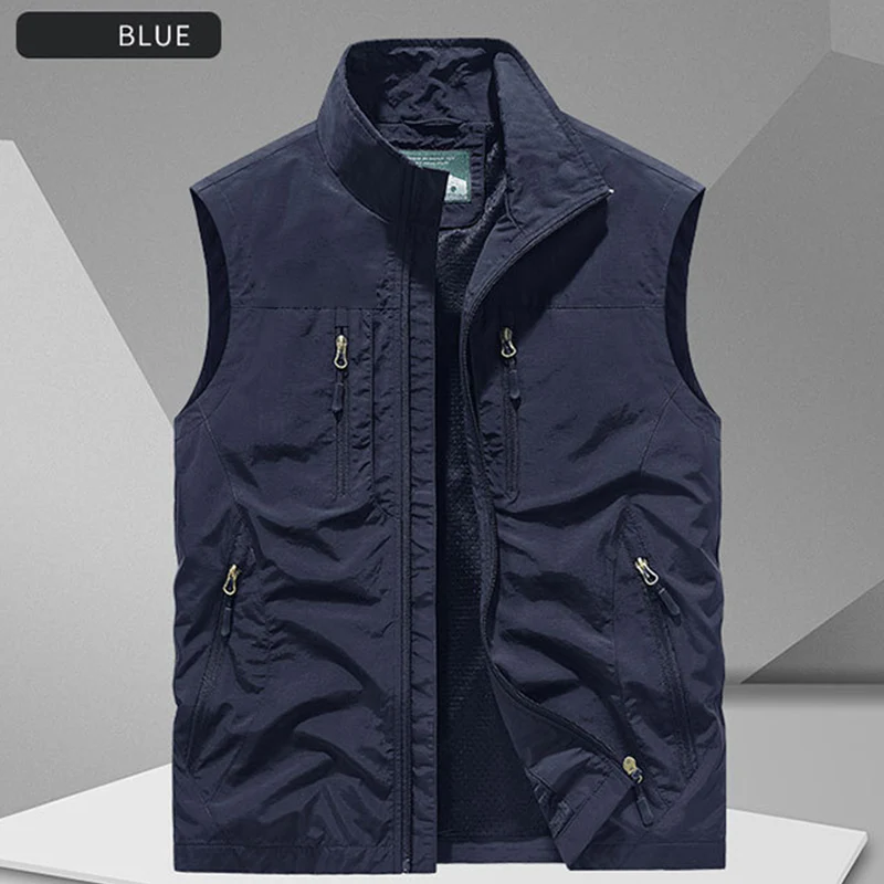 ⏰Limited Time Sale 50% OFF🔥🧥Men's Oversized Sleeveless Vest Jacket With Pockets - Image 9