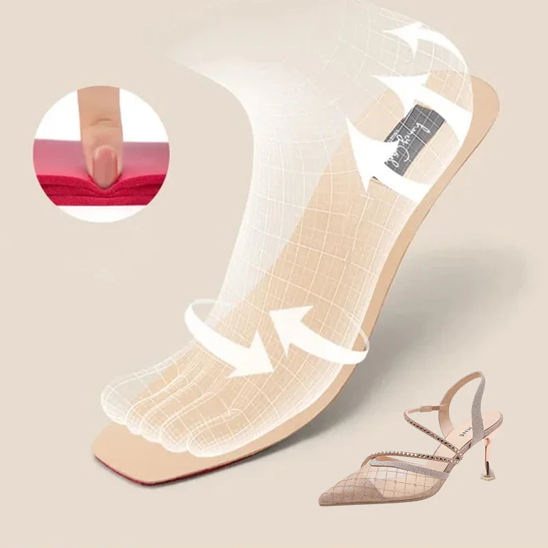 Pointed Toe Sexy Rhinestone Closed Toe High Heel Sandals - Image 8