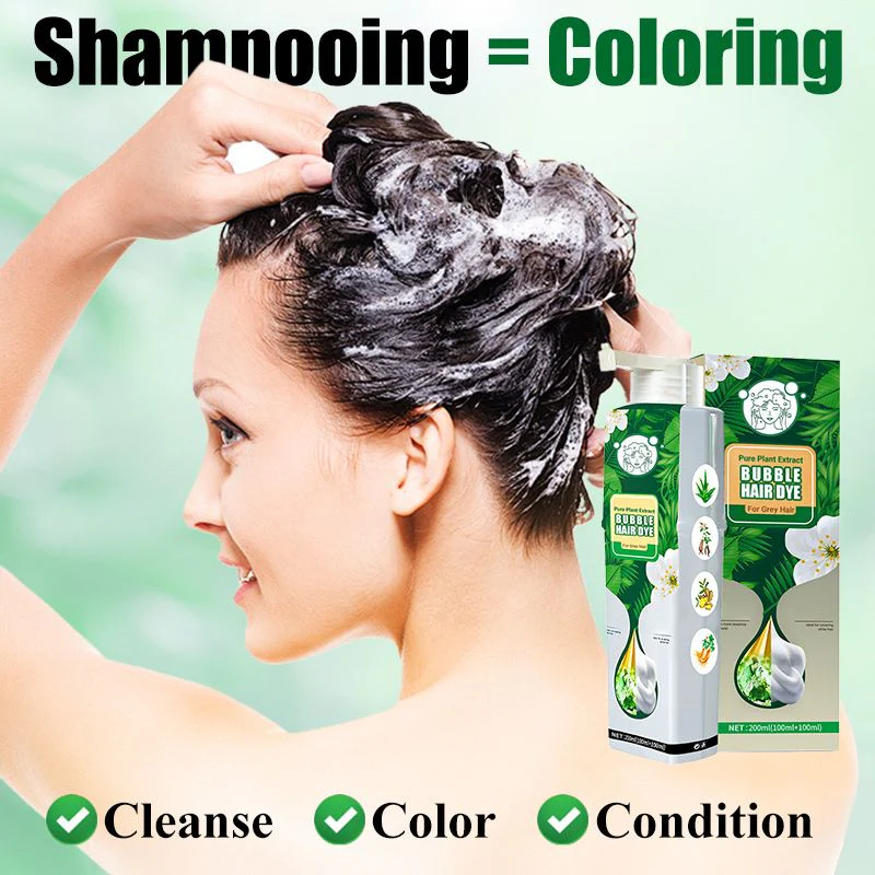 Pure Plant Extract Bubble Hair Dye For Gray Hair - Image 4