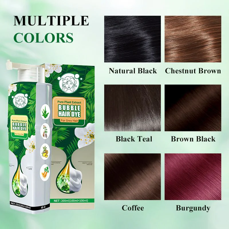 Pure Plant Extract Bubble Hair Dye For Gray Hair - Image 8