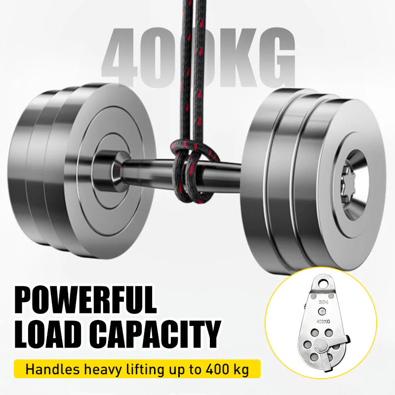 Heavy Duty Pulley System Kit with Carabiner Clips - Image 2