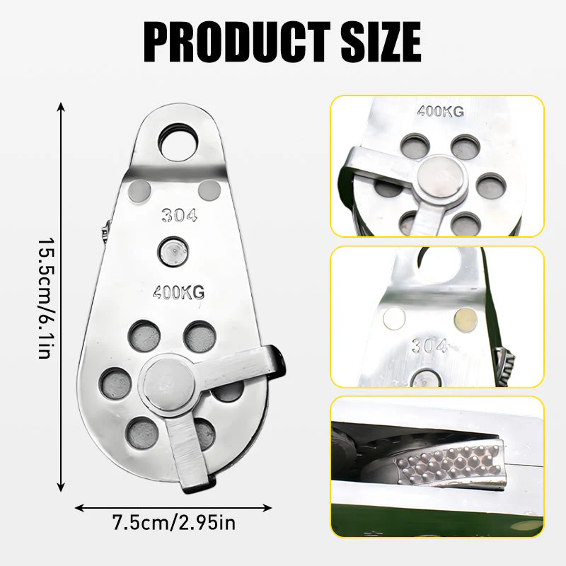 Heavy Duty Pulley System Kit with Carabiner Clips - Image 8