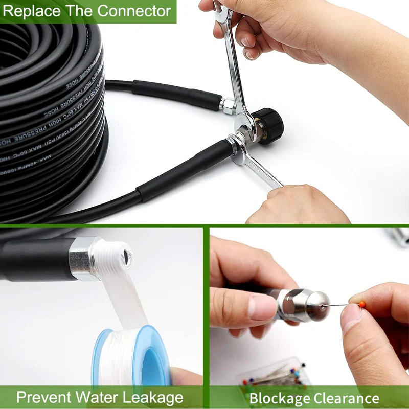 💦 69% OFF INSTANT! 🚿 5800PSI Sewer Jetter Kit - High-Pressure Nozzle & Hose for Clogged Drains/Pipes, Compatible with Most Pressure Washers 🔧📦 - Image 5