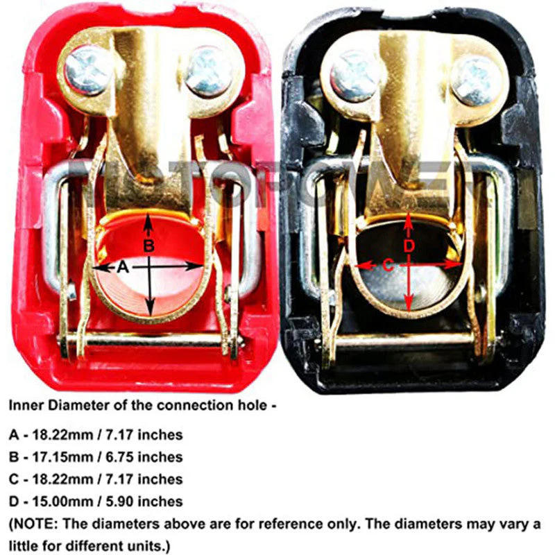 2 pcs Quick Release Battery Terminals Clamps Connectors - Image 8