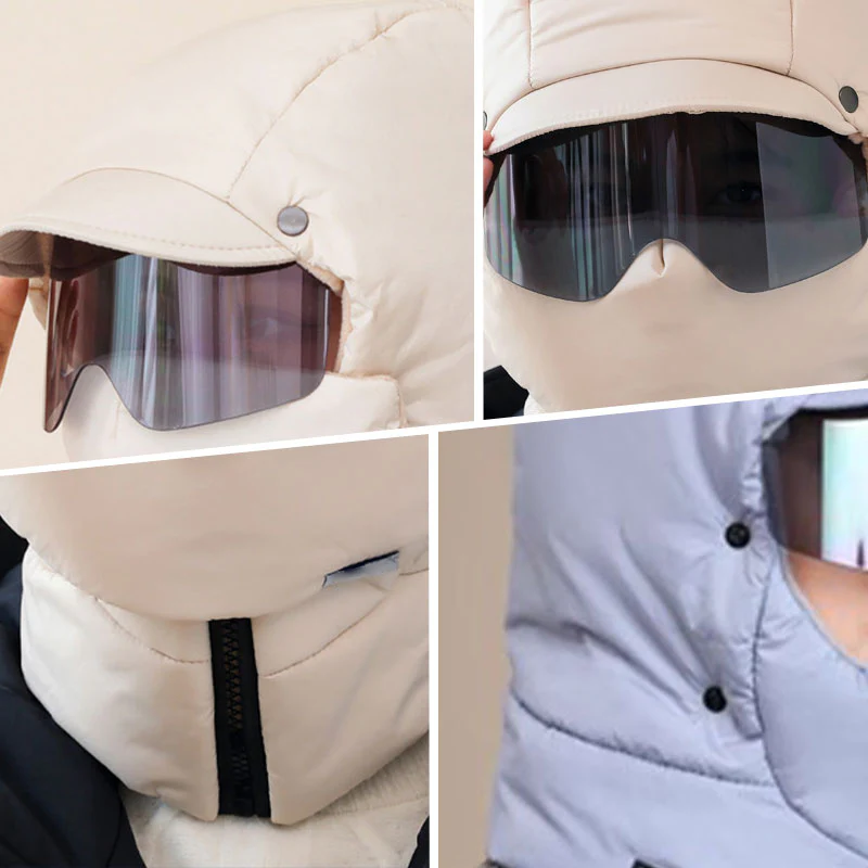 Windproof Full Cover Outdoor Riding Mask with Glasses - Image 3